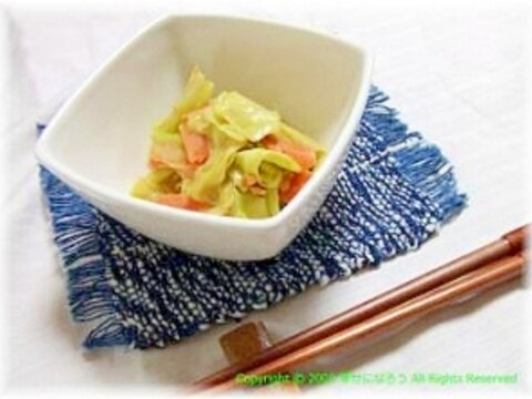 キャベツのピーナッツバター和え